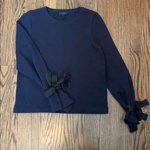 Jcrew bow sleeve sweatshirt